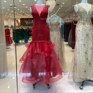 BRAND NEW CAMILLE LA VIE RED PROM DRESS